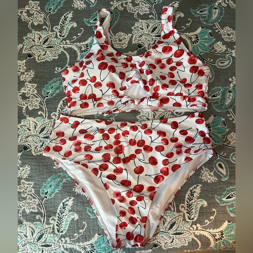 SHEIN cherry bikini set